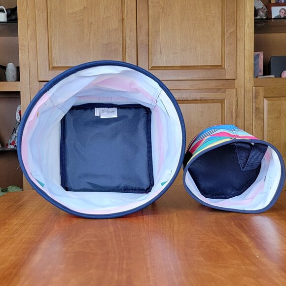 Two (2) Thirty-One Mini Storage Round Bin Organizers - Patio Pop - Picture 3 of 7